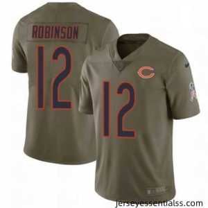Nike Chicago Bears 12 Allen Robinson Limited Olive 2017 Salute to Service NFL Jersey