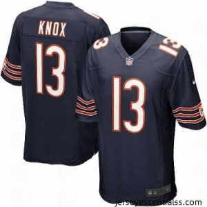 Nike Chicago Bears 13# Johnny Knox Game Blue Color Jersey