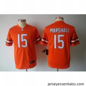 Nike Chicago Bears #15 Marshall Orange Color Limited Jerseys
