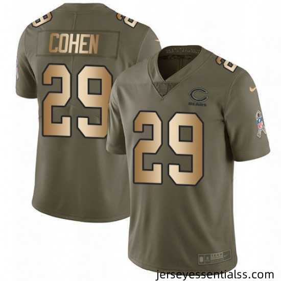 Youth-Nike-Chicago-Bears-29-Tarik-Cohen-Limited-OliveGold-Salute-to-Service-NFL-Jersey-625525_21770_550X550