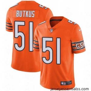 Nike Chicago Bears 51 Dick Butkus Limited Orange Rush Vapor Untouchable NFL Jersey