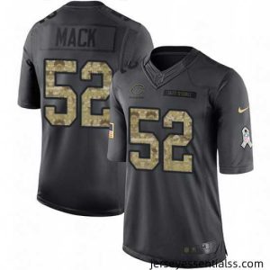 Nike Chicago Bears 52 Khalil Mack Limited Black 2016 Salute to Service NFL Jersey