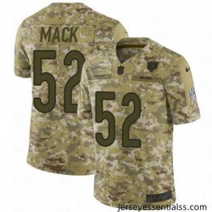 Nike Chicago Bears 52 Khalil Mack Limited Camo 2018 Salute to Service NFL Jersey
