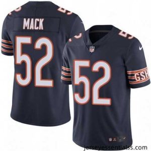 Nike Chicago Bears 52 Khalil Mack Navy Blue Team Color Vapor Untouchable Limited Player NFL Jersey