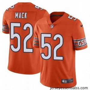Nike Chicago Bears 52 Khalil Mack Orange Alternate Vapor Untouchable Limited Player NFL Jersey