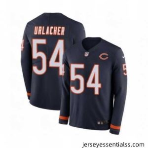 Nike Chicago Bears 54 Brian Urlacher Limited Navy Blue Therma Long Sleeve NFL Jersey