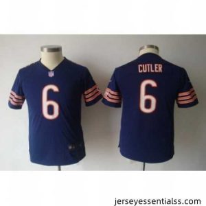 Nike Chicago Bears 6# Cutler Authentic Blue Jerseys
