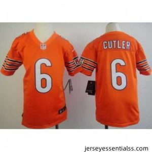 Nike Chicago Bears 6# Jay Cutler Orange NFL Jerseys