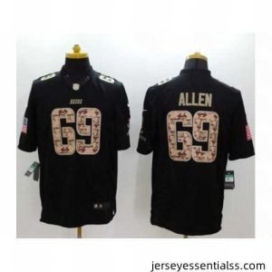 Nike Chicago Bears 69 Jared Allen Black Stitched NFL Limited Salute to Service Jersey