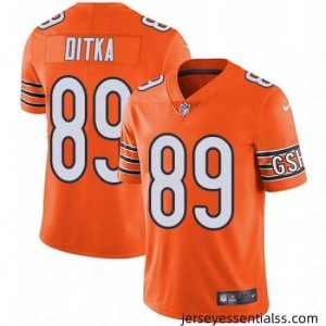 Nike Chicago Bears 89 Mike Ditka Limited Orange Rush Vapor Untouchable NFL Jersey