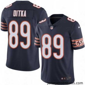 Nike Chicago Bears 89 Mike Ditka Navy Blue Team Color Vapor Untouchable Limited Player NFL Jersey