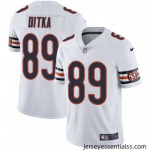 Nike Chicago Bears 89 Mike Ditka White Vapor Untouchable Limited Player NFL Jersey