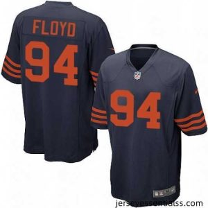 Nike Chicago Bears 94 Leonard Floyd Game Navy Blue Alternate NFL Jersey