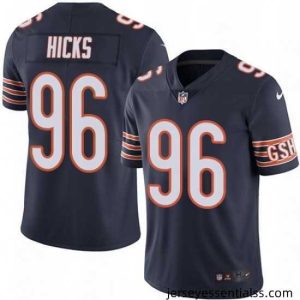 Nike Chicago Bears 96 Akiem Hicks Elite Navy Blue Team Color NFL Jersey