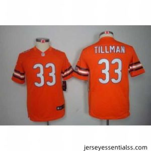 Nike NFL Chicago Bears #33 Charles Tillman Orange Color[Limited Jerseys]