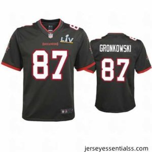 Rob Gronkowski Buccaneers Pewter Super Bowl Lv Game Jersey