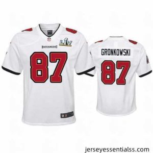 Rob Gronkowski Buccaneers White Super Bowl Lv Game Jersey