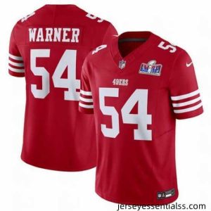 San Francisco 49ers 54 Fred Warner Red 2023 F.U.S.E  Vapor Untouchable Limited Stitched Football 2024 Super Bowl LVIII Jersey