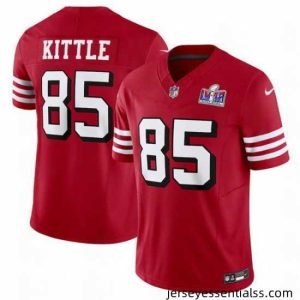 San Francisco 49ers 85 George Kittle New Red 2023 F.U.S.E  Vapor Untouchable Limited Stitched Football 2024 Super Bowl LVIII Jersey