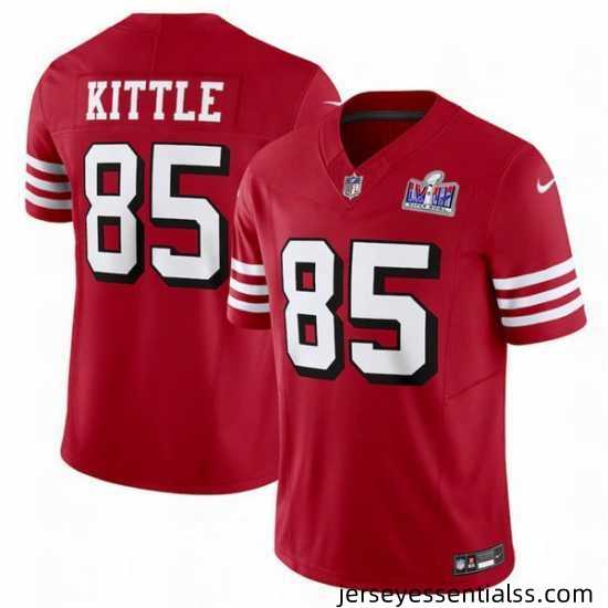 Youth-San-Francisco-49ers-85-George-Kittle-New-Red-2023-F-U-S-E-Vapor-Untouchable-Limited-Stitched-Football-2024-Super-Bowl-LVIII-Jersey-865431_23757_550X550
