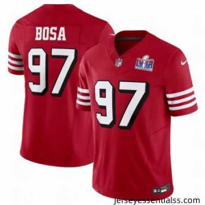 San Francisco 49ers 97 Nick Bosa New Red 2023 F.U.S.E  Vapor Untouchable Limited Stitched Football 2024 Super Bowl LVIII Jersey