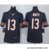 nike nfl jerseys chicago bears 13 white blue[nike limited][white]