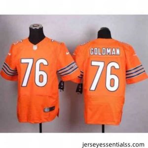 nike nfl jerseys chicago bears 76 goldman orange[Elite]